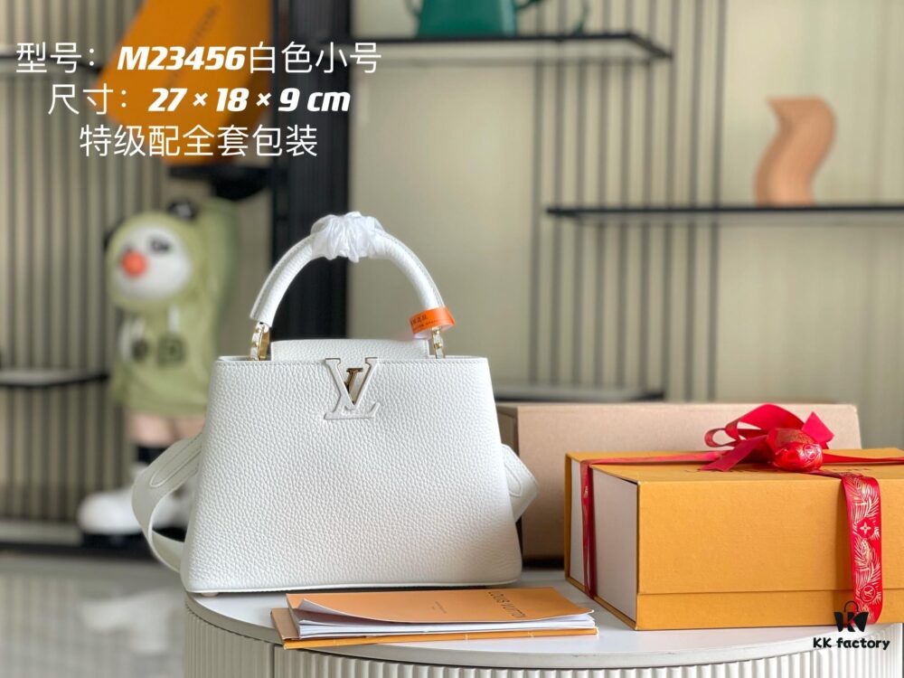 Supreme Grade Full Set Packaging 【Premium Original Leather M23456💋 M59434 White with Gold Buckle】