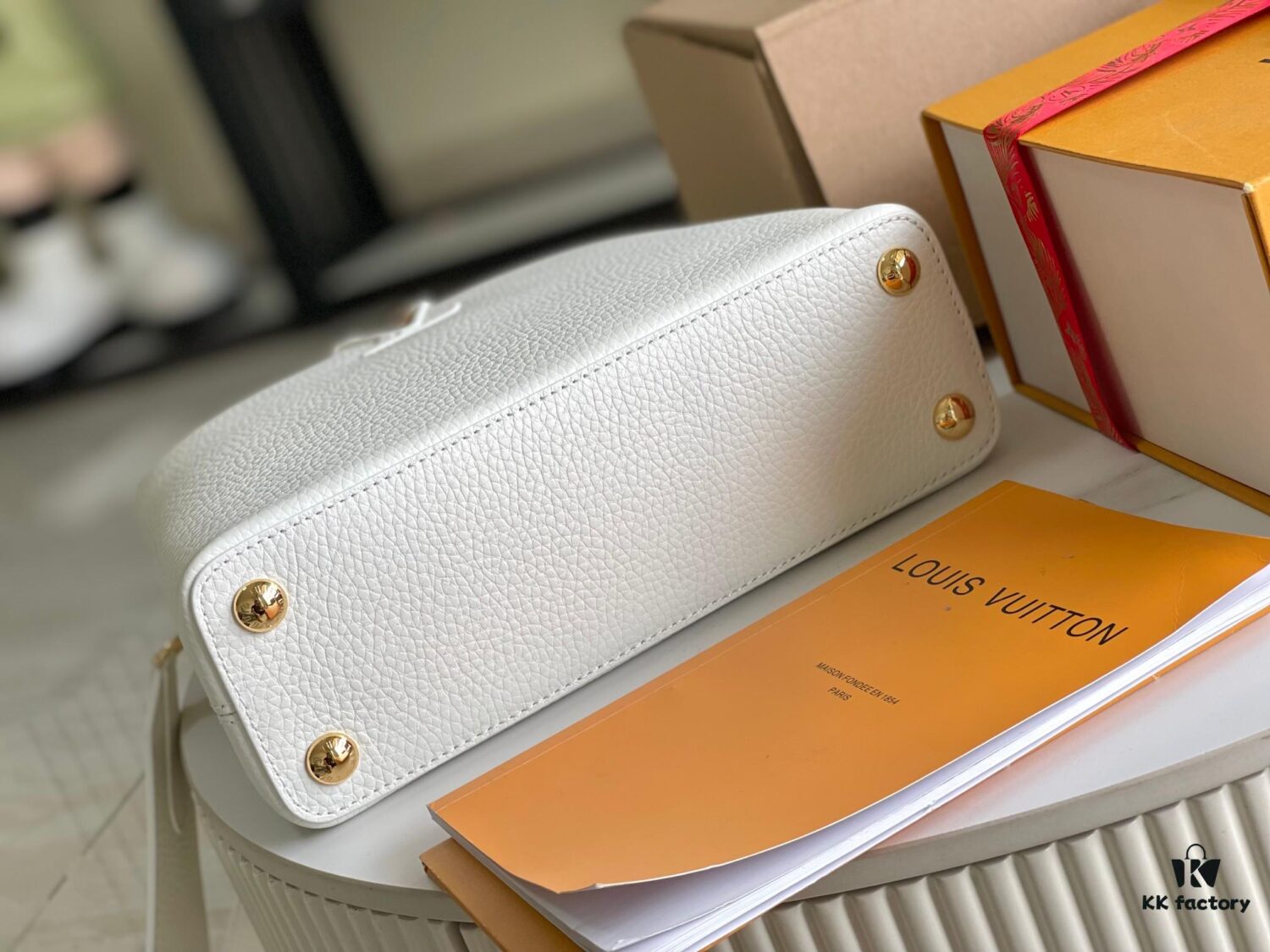 693068de6e68136f4d9a4c4e Supreme Grade Full Set Packaging 【Premium Original Leather M23456💋 M59434 White with Gold Buckle】