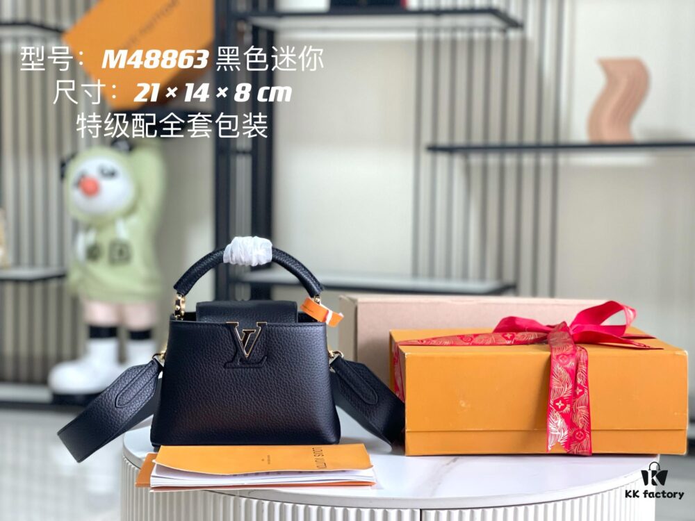 693069056e68136f4d9a4c92 Top-Grade Complete Set Packaging 【Premium Original Leather M48863 💋 M59433 Black with Gold Clasp】