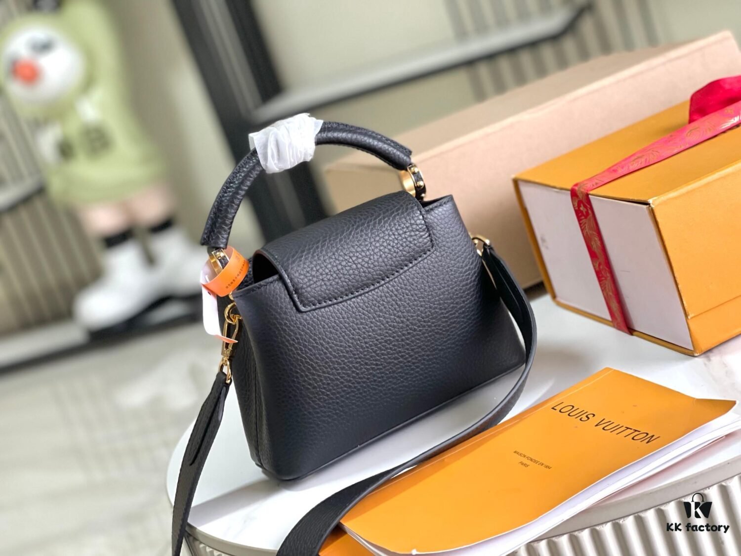 6930690b6e68136f4d9a4c98 Top-Grade Complete Set Packaging 【Premium Original Leather M48863 💋 M59433 Black with Gold Clasp】