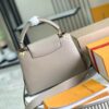 693069186e68136f4d9a4cb1 Top Grade Full Set Packaging 【Premium Original Factory Leather M24567💋 M23331 Elephant Gray Upgraded Hardware】 Capucines Small Handbag