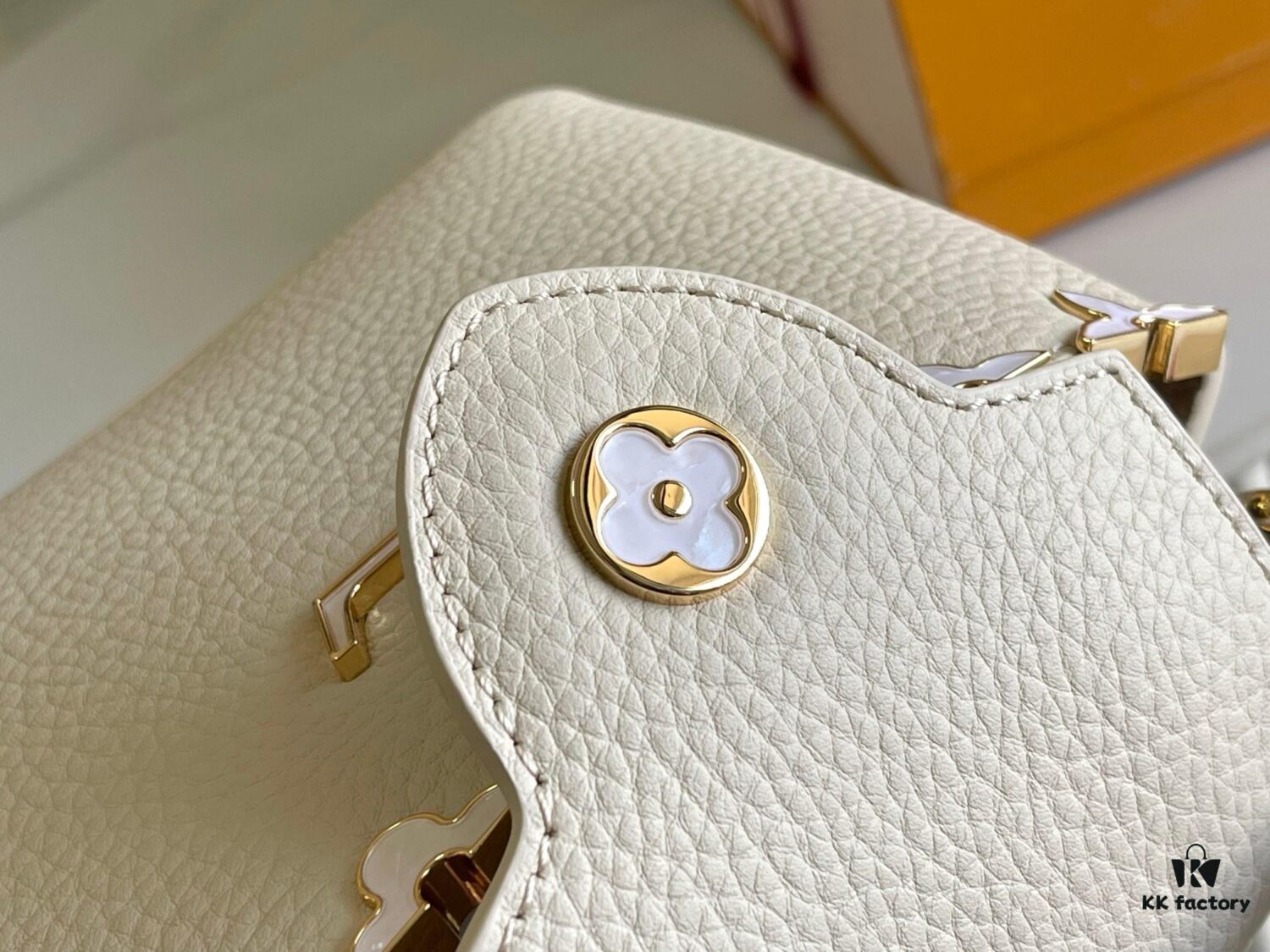 6930691e6e68136f4d9a4cba Capucines Mini Handbag with Detachable Strap, Full-Grain Taurillon Leather with Monogram Flowers and Mother-of-Pearl Details