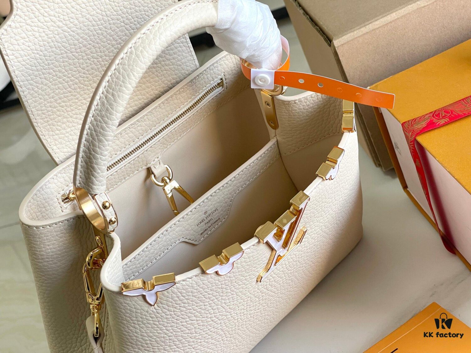 Supreme Grade Complete Set Packaging [Premium Original Leather M23766💋 M23331 White Pearl Shell]