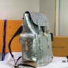 6930694c6e68136f4d9a4d0f M58756 M41379 Silver Shiny Christopher Small Backpack
