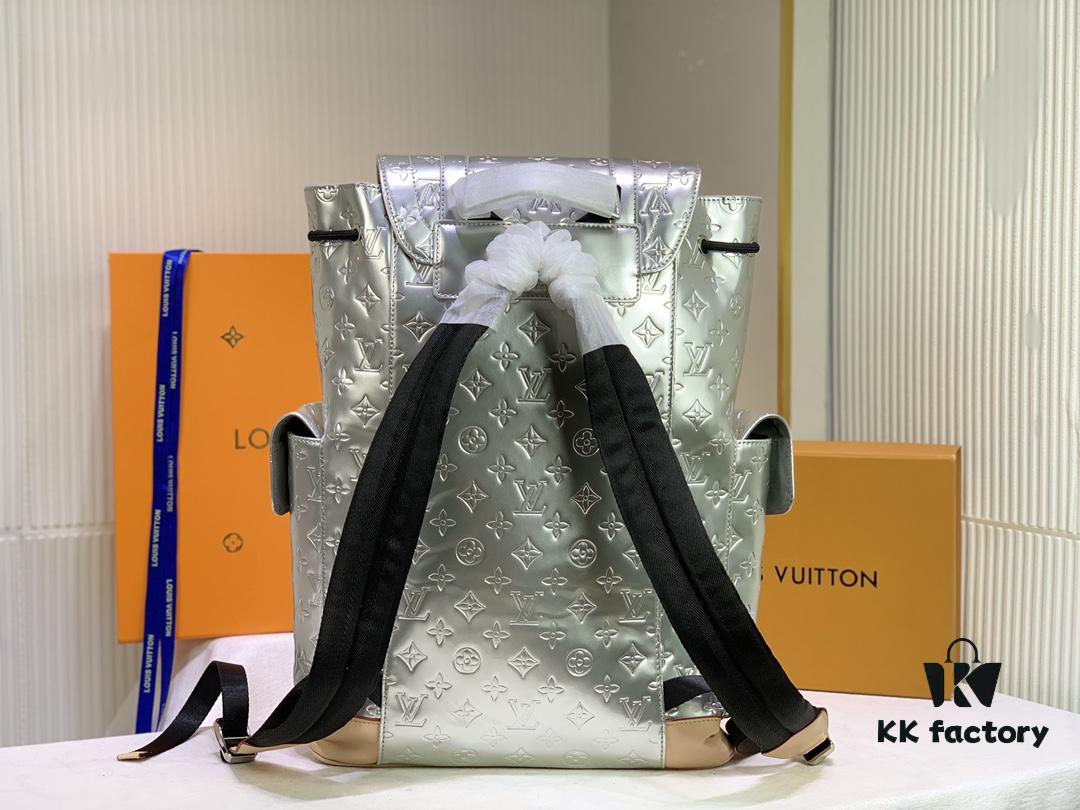 6930694d6e68136f4d9a4d11 M58756 M41379 Silver Shiny Christopher Small Backpack