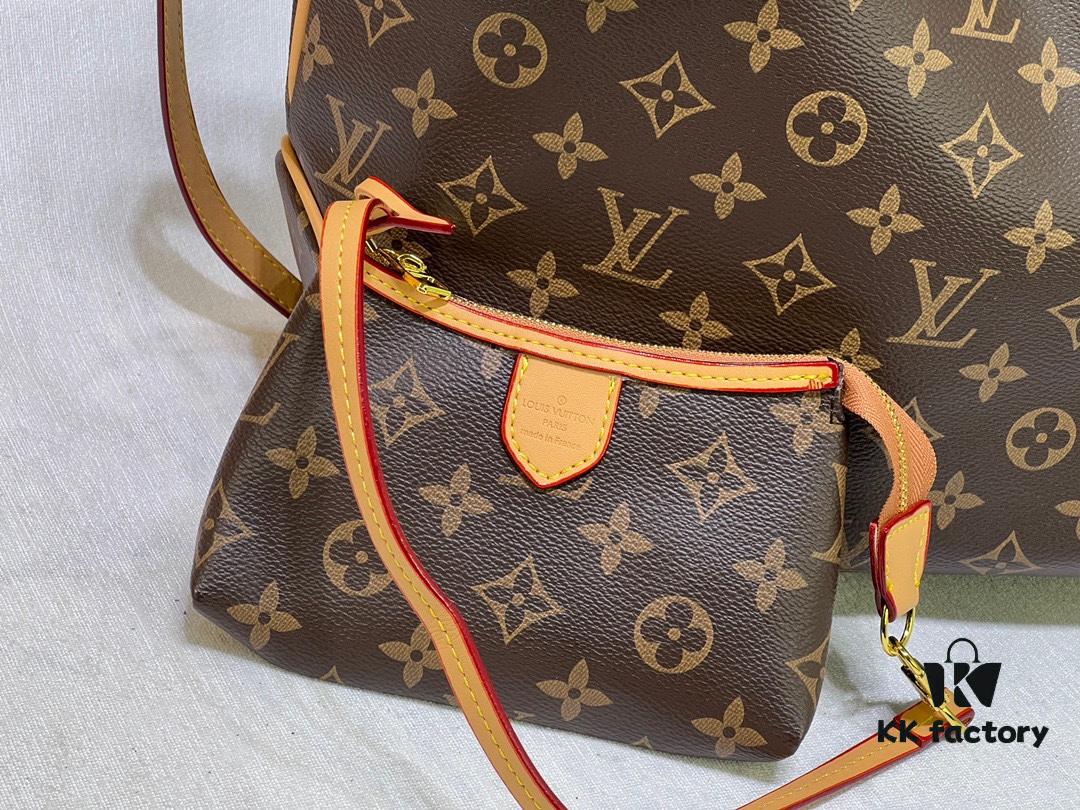 693069766e68136f4d9a4d6c Large Size Upgraded Calfskin Maternal-Child Style LV Vintage Tote Bag M44945, Super Popular Influencer Item, Latest Spring Collection, Versatile Upgraded Shopping Tote