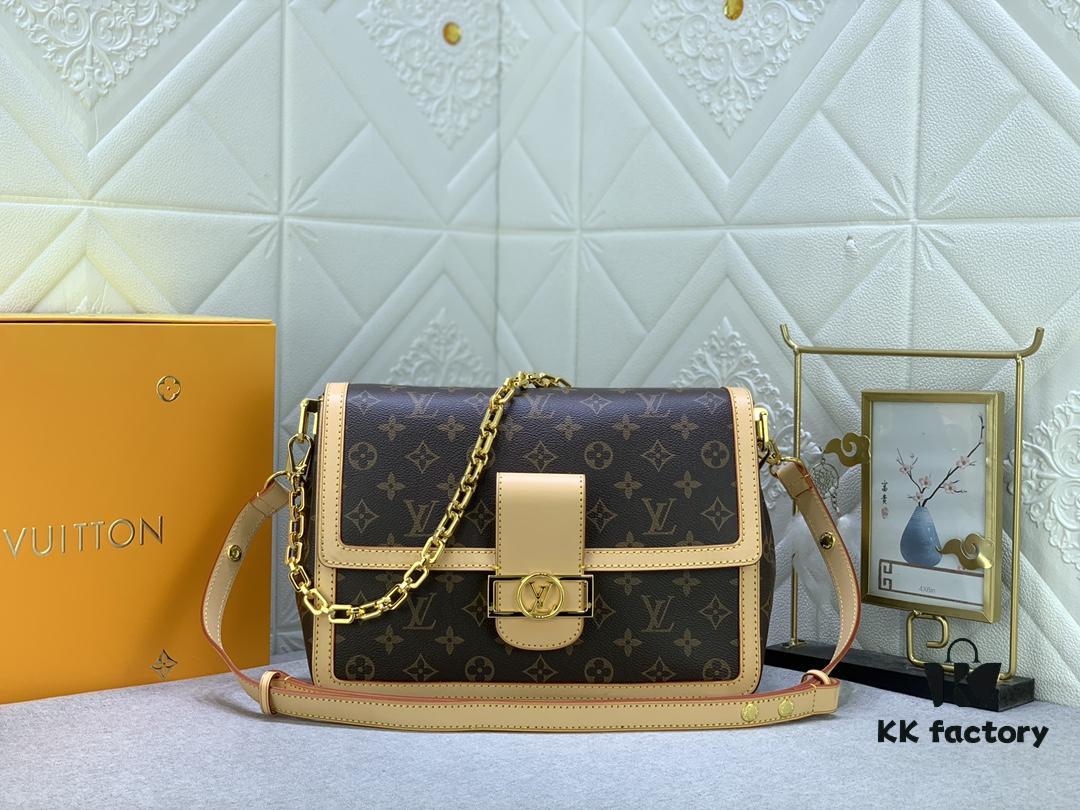 693069906e68136f4d9a4da6 Upgraded Original M47149 Monogram Dauphine Soft Large Tote Bag