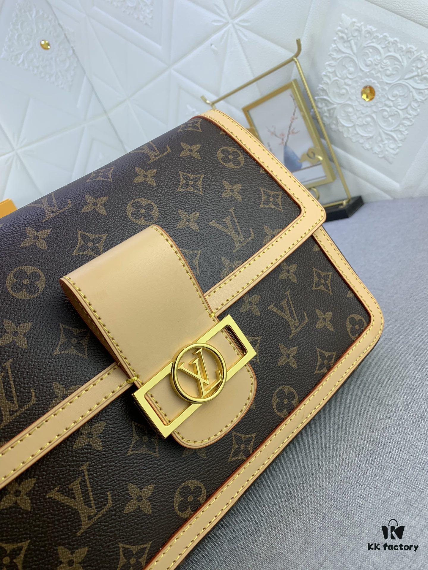 693069946e68136f4d9a4dac Upgraded Original M47149 Monogram Dauphine Soft Large Tote Bag