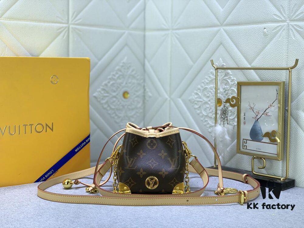 693069ae6e68136f4d9a4dd1 Upgraded Original M83227 White Color M82885 Mini Bucket Bag 'Shumai Bag' Collection Online Only Handbag M82885 Yellow Flower (Shumai Bag)
