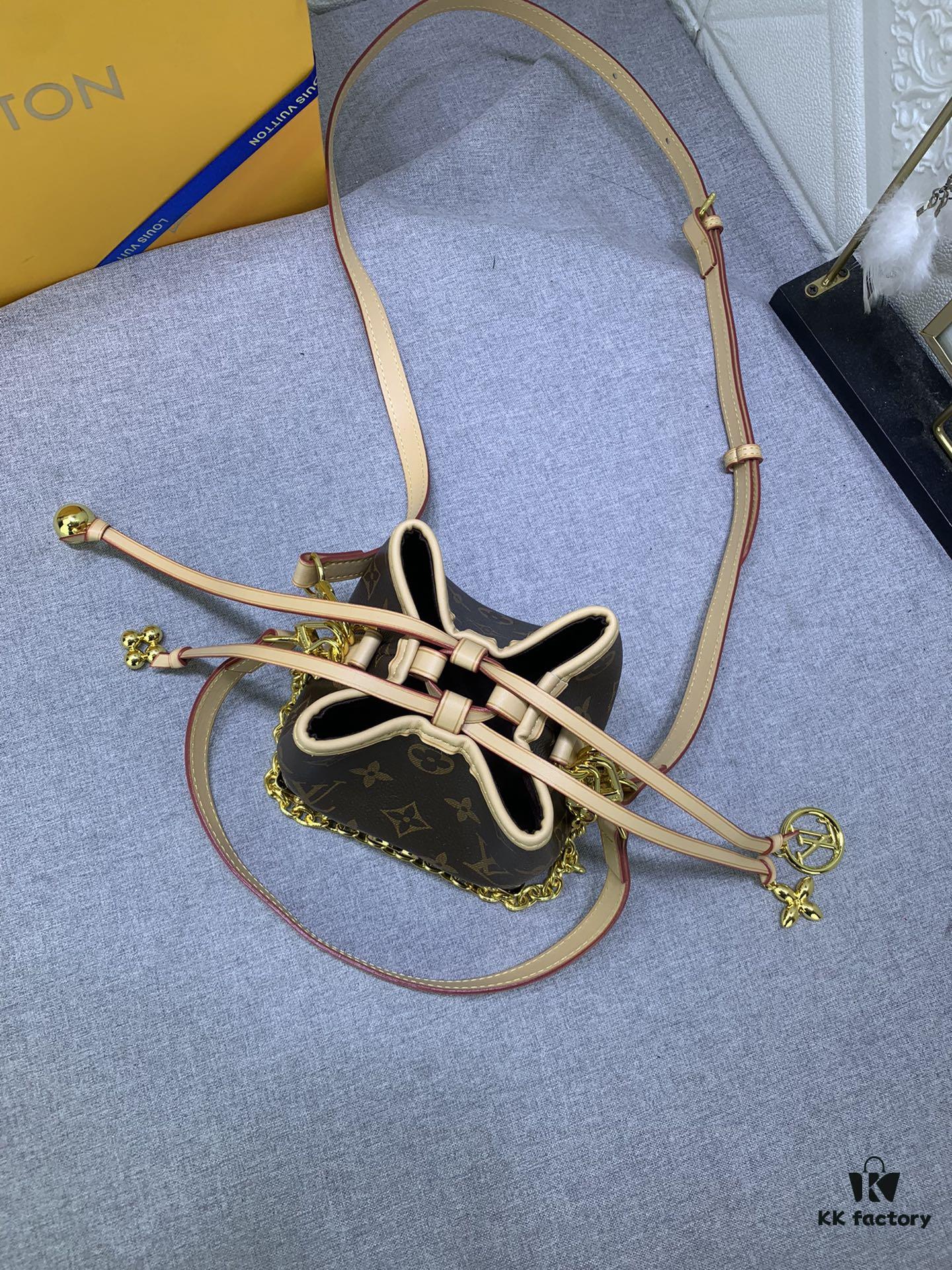 693069b26e68136f4d9a4dd2 Upgraded Original M83227 White Color M82885 Mini Bucket Bag 'Shumai Bag' Collection Online Only Handbag M82885 Yellow Flower (Shumai Bag)