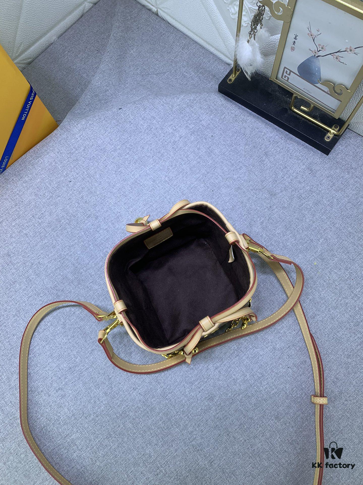 693069b36e68136f4d9a4dd6 Upgraded Original M83227 White Color M82885 Mini Bucket Bag 'Shumai Bag' Collection Online Only Handbag M82885 Yellow Flower (Shumai Bag)