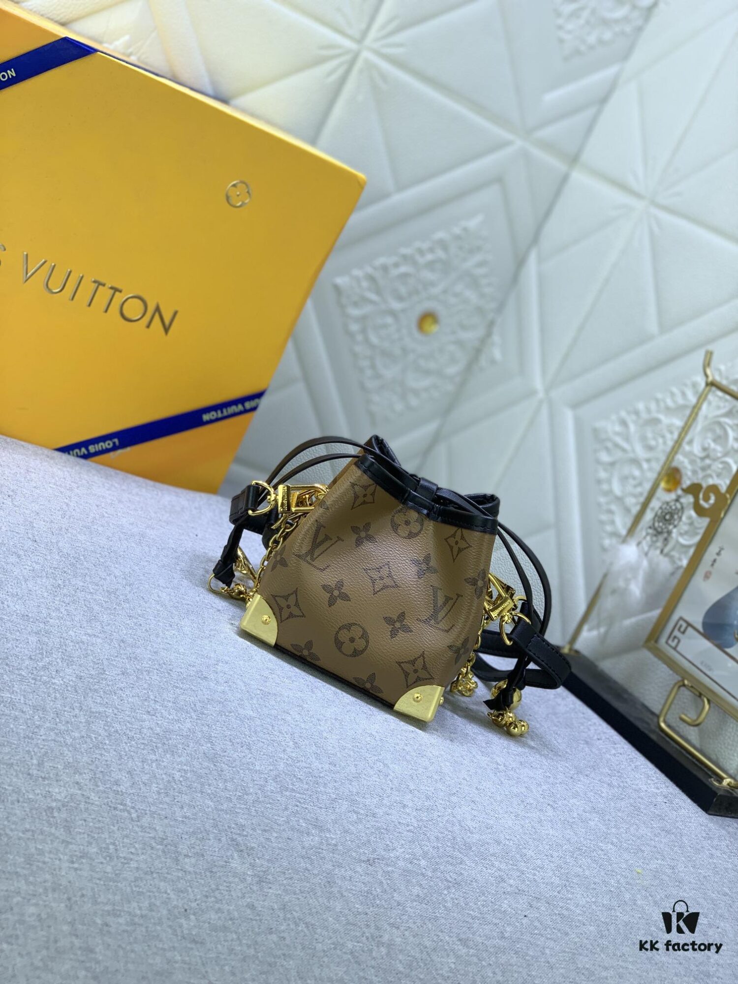 693069b96e68136f4d9a4ddb Upgraded Original M83227 White Color M82885 Mini Bucket Bag 'Shaomai' Series Online Only Handbag M82885 Yellow Flower (Shaomai Bag)