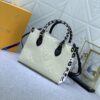 New Arrival [LV CRAFTY ONTHEGO Tote Bag] M45373, M45719 – Large 41x34x19, Medium 34x26x15, Small 25x19x11 – Embossed Leather with Classic Monogram Pattern, Braided Handle Trim, Leopard Print Silk Screen, Street-Style Design