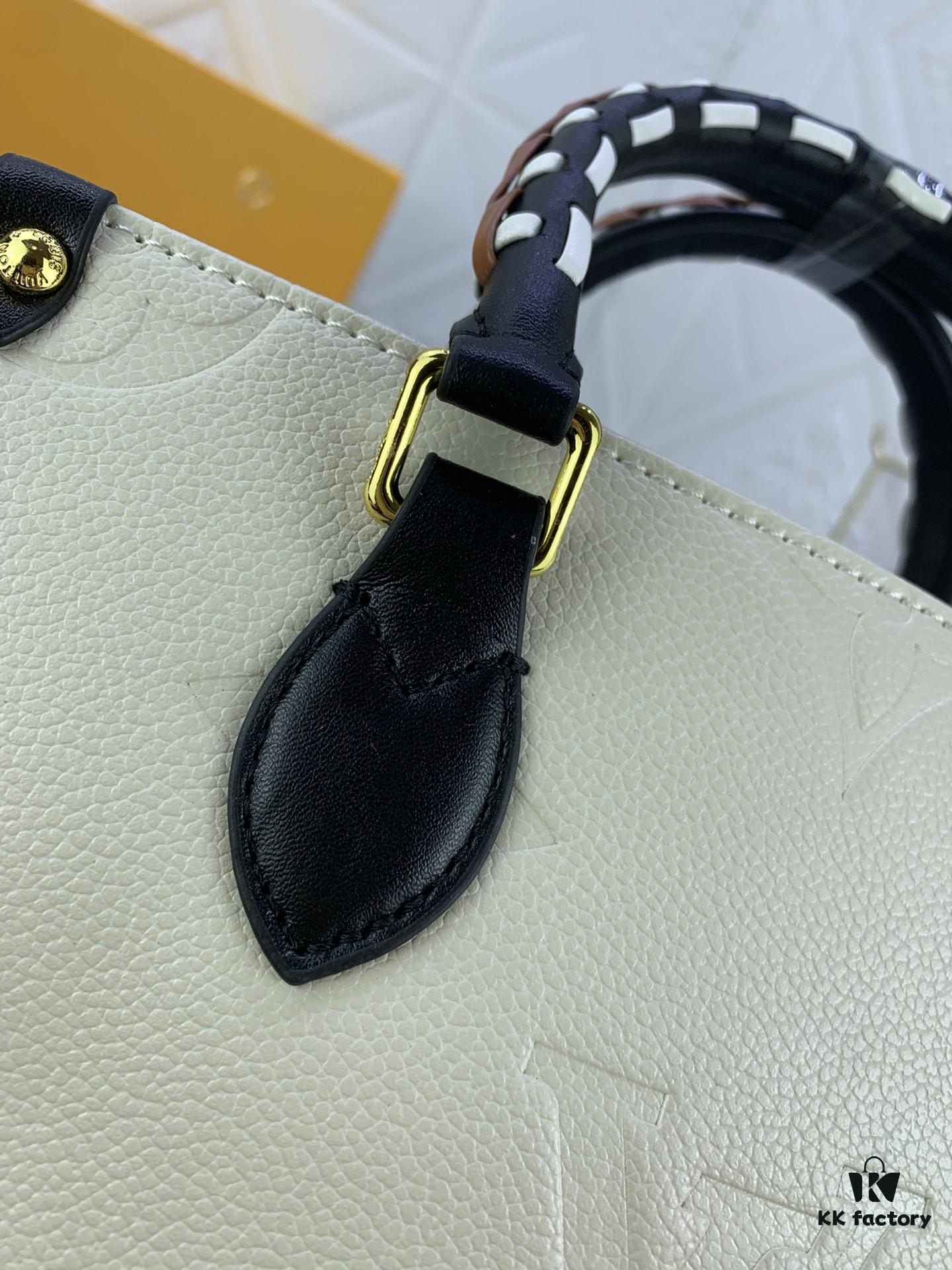 New Arrival [LV CRAFTY ONTHEGO Tote Bag] M45373, M45719 – Large 41x34x19, Medium 34x26x15, Small 25x19x11 – Embossed Leather with Classic Monogram Pattern, Braided Handle Trim, Leopard Print Silk Screen, Street-Style Design
