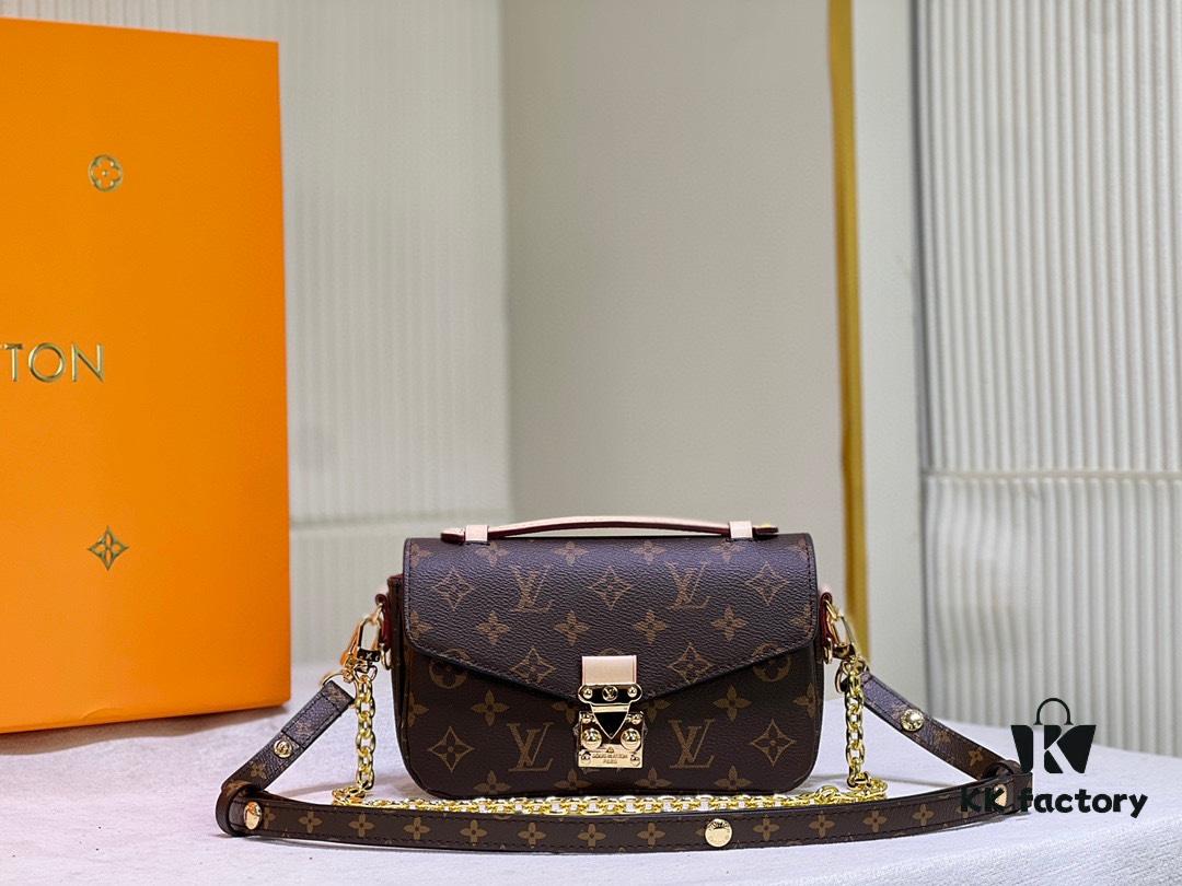 Quality Upgrade [Exclusive Real Shot M46279 Monogram, Yellow Flower] LV Sling Bag Mini East West Métis Handbag
