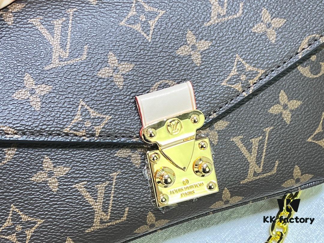 Quality Upgrade [Exclusive Real Shot M46279 Monogram, Yellow Flower] LV Sling Bag Mini East West Métis Handbag
