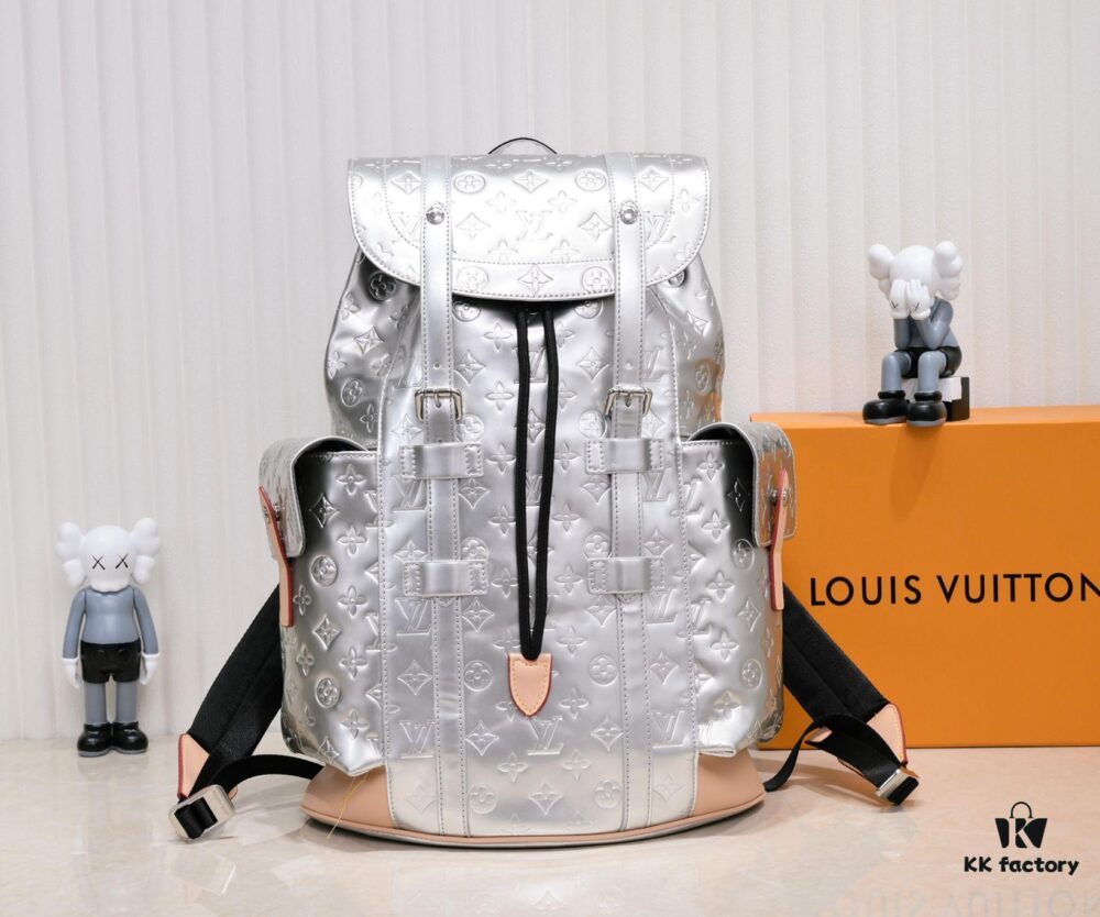 69306a036e68136f4d9a4e63 M58756 M41379 Silver Shiny Christopher Small Backpack