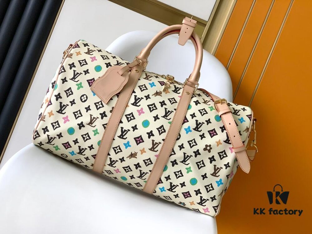 69306a066e68136f4d9a4e68 M24901 Black M24233 White Year's Hottest LV X YK Keepall 50 Combines Classic Design with Iconic Details