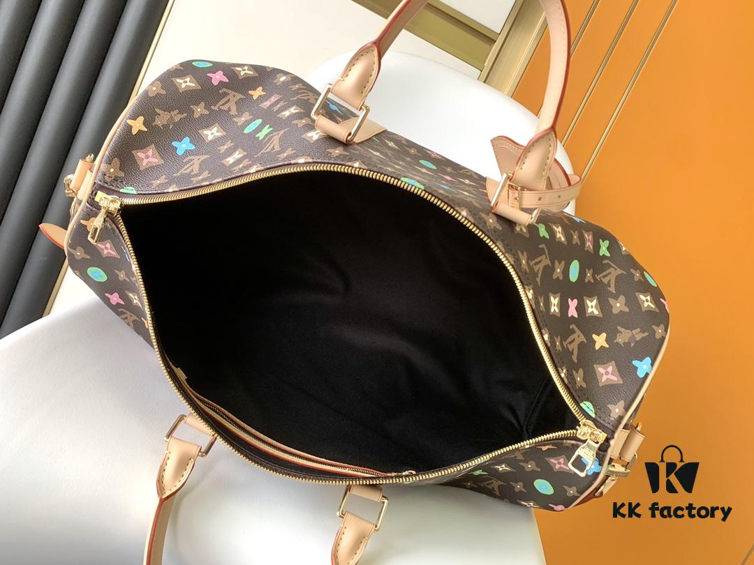 69306a196e68136f4d9a4e8d M24901 LV X YK Keepall 50, Year's Hottest Style, Crafted in Damier Graphite Canvas with Classic Design and Iconic Details