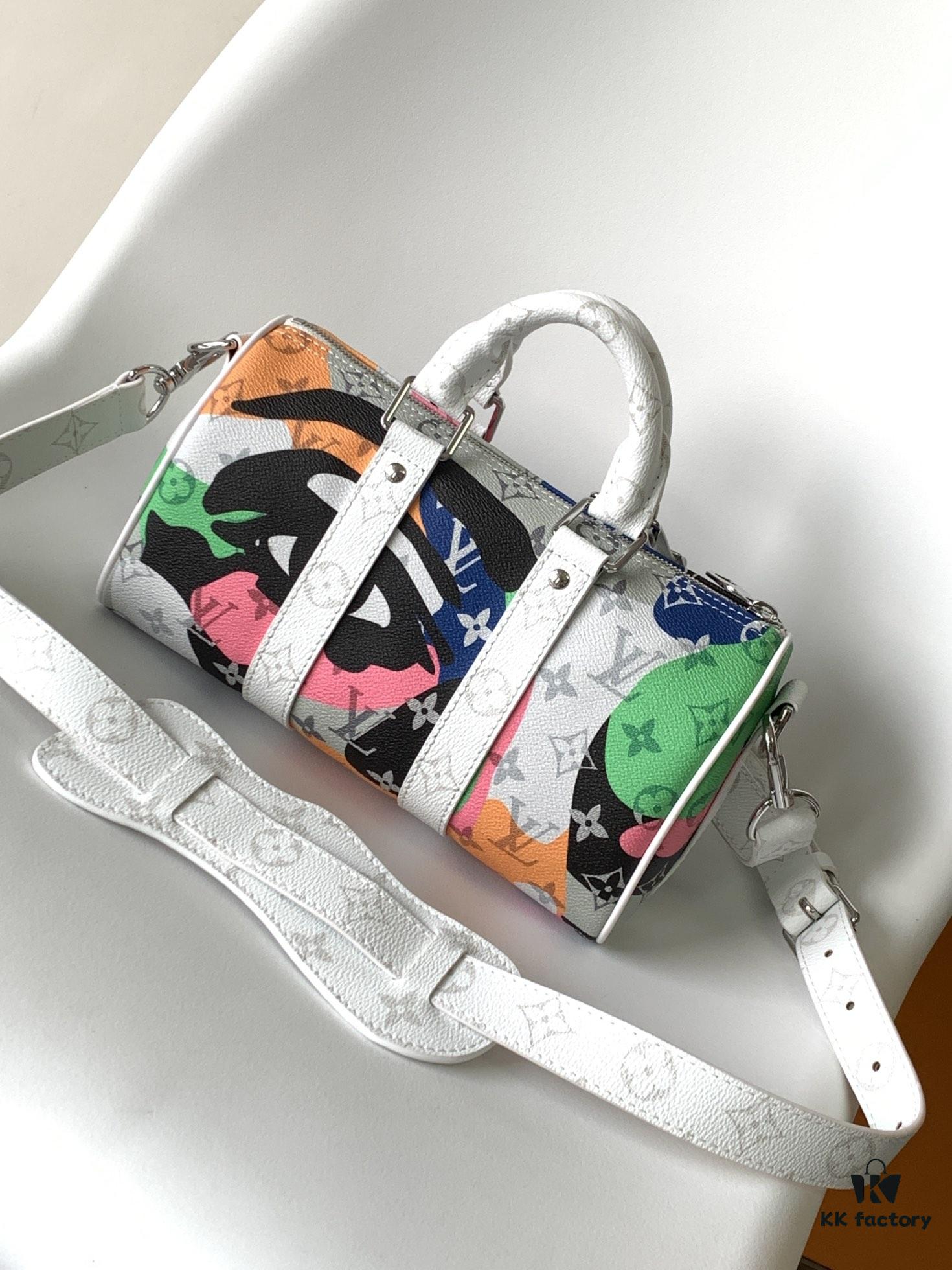 69306a5e6e68136f4d9a4f18 Keepall Bandoulière 25 Bag from LV Portrait Collection M46678 Eyes M46701 White Flowers Exclusive Original Order