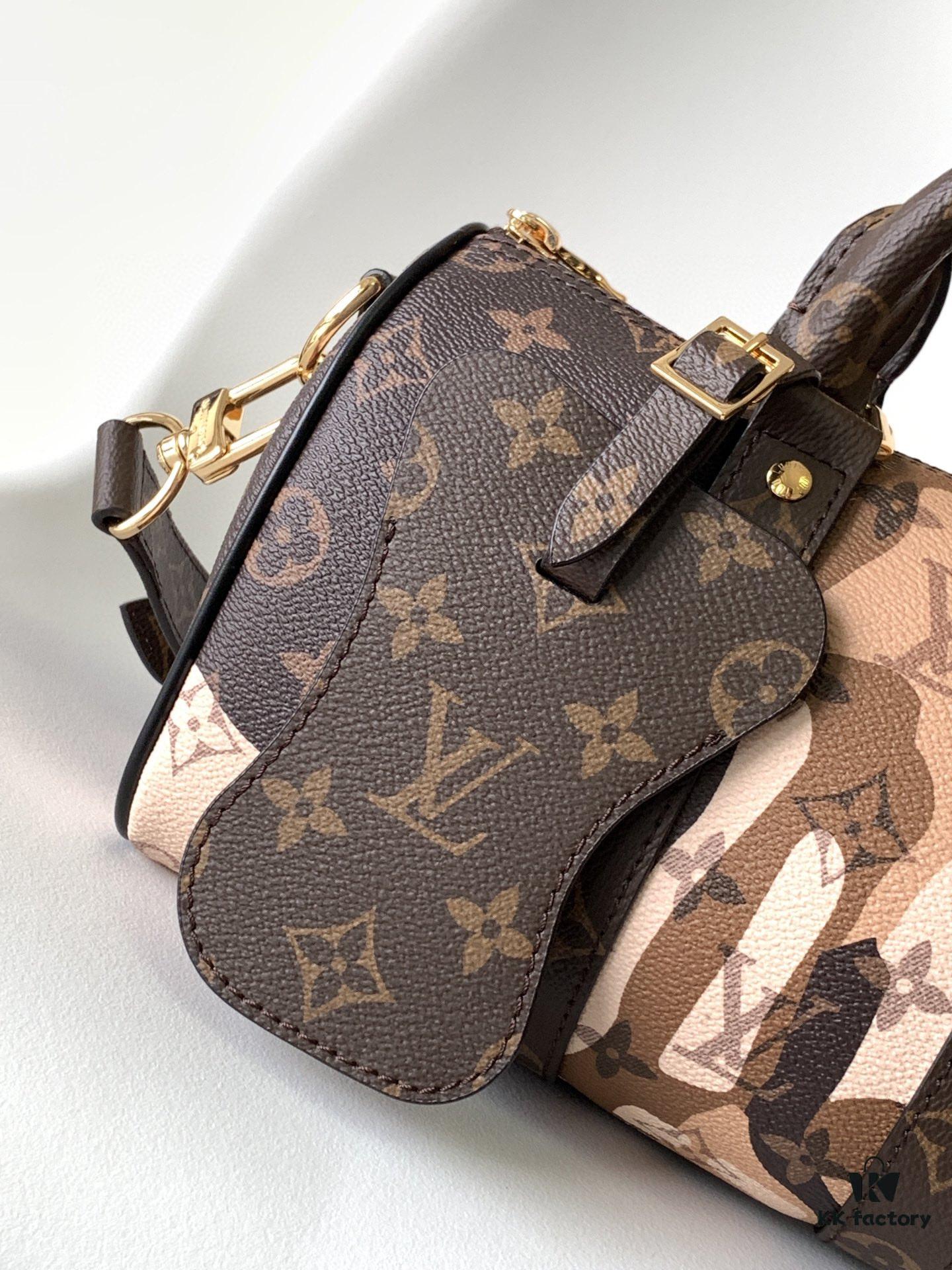 69306a606e68136f4d9a4f1c Keepall Bandoulière 25 Bag from LV Portrait Collection with M46678 Eyes and M46701 White Flowers, Exclusive Original Stock