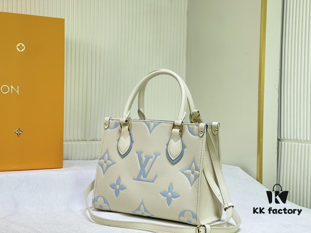 69306a6f6e68136f4d9a4f38 Upgraded Original M46833 White M45653 White Embossed M46569 This OnTheGo PM Bag Features Monogram Empreinte Leather with Subtle Tones Highlighting the LV Initials and Monogram Flowers Embossing Giving a Compact Square Silhouette a Delicate Sheen