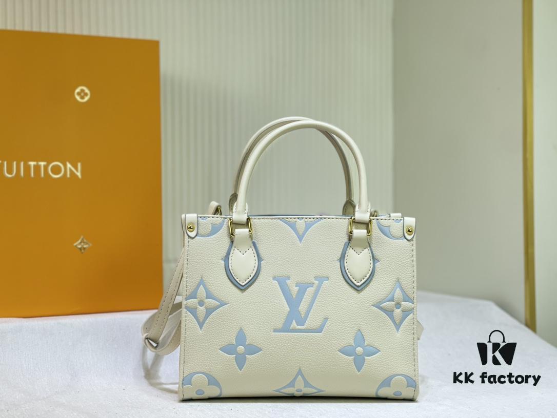 69306a716e68136f4d9a4f3d Upgraded Original M46833 White M45653 White Embossed M46569 This OnTheGo PM Bag Features Monogram Empreinte Leather with Subtle Tones Highlighting the LV Initials and Monogram Flowers Embossing Giving a Compact Square Silhouette a Delicate Sheen
