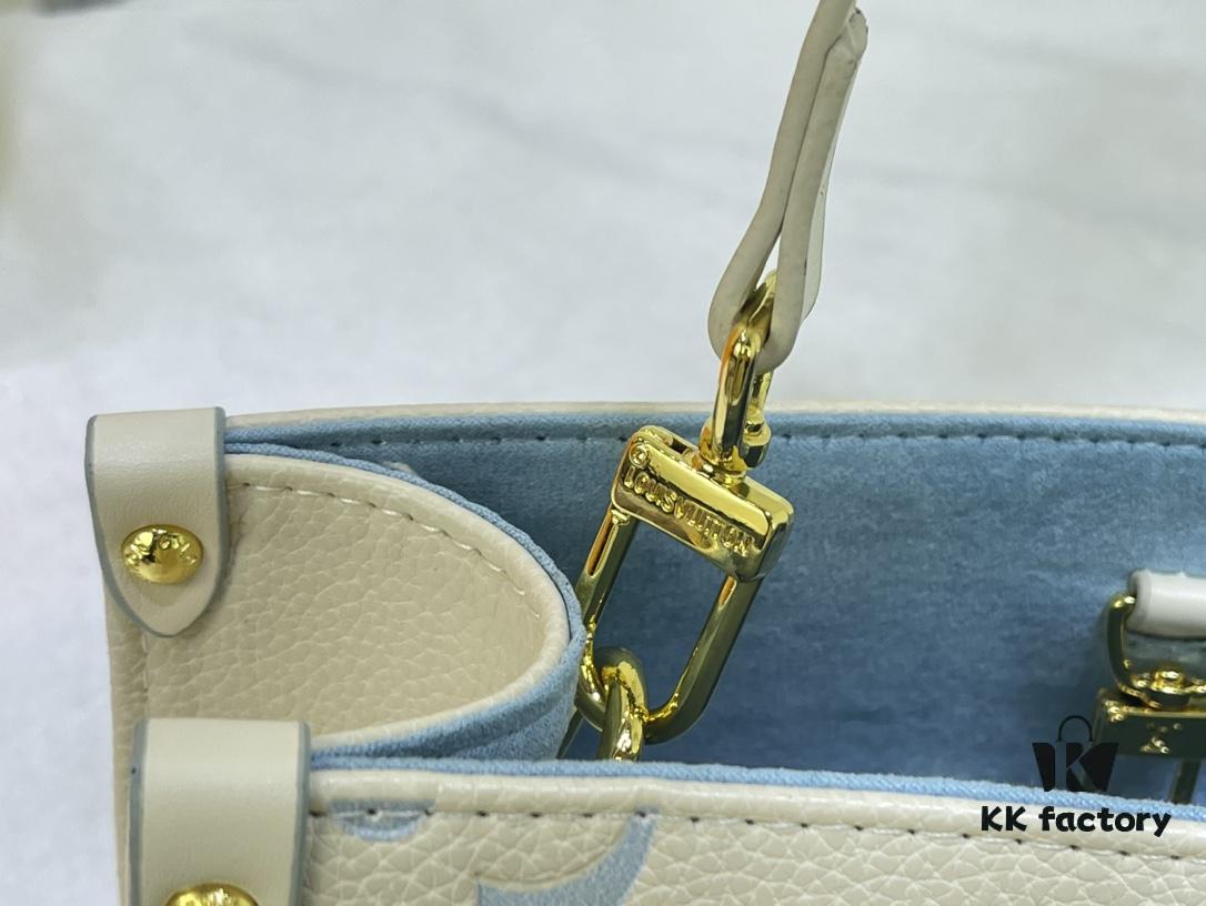 69306a726e68136f4d9a4f3e Upgraded Original M46833 White M45653 White Embossed M46569 This OnTheGo PM Bag Features Monogram Empreinte Leather with Subtle Tones Highlighting the LV Initials and Monogram Flowers Embossing Giving a Compact Square Silhouette a Delicate Sheen