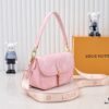 69306b0a6e68136f4d9a5056 Exclusive Real Shot - Upgraded Version ‼️ M46386 Black M46388 White M45985 Full Leather Baguette Bag Series New Diane Handbag
