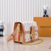 69306b196e68136f4d9a506c Takashi Murakami White Tricolor Daphne Upgraded Version 💥 Louis Vuitton 2025 Spring Collection Messenger Bag M43599 / 44391 / 44580 Latest Release Métis Mini Handbag