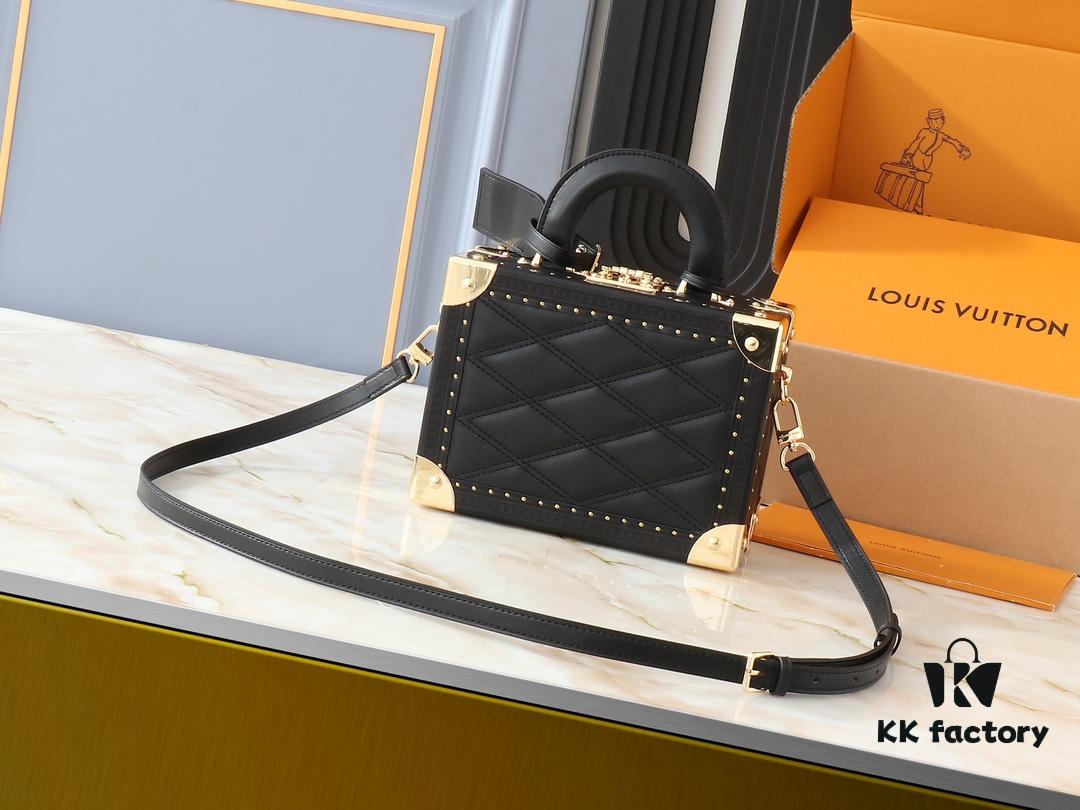 69306bd96e68136f4d9a518b Authentic Top-Grade Black Monogram Diamond Quilted Louis Vuitton 2023 Pre-Fall Collection M20468 M45675 M45673 M10079 M11131 M47164 with Dynamic Chip