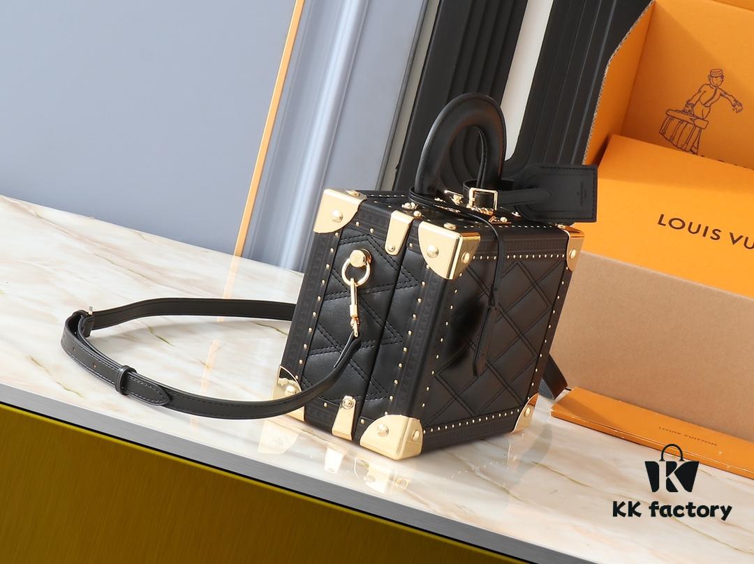 69306bda6e68136f4d9a518e Authentic Top-Grade Black Monogram Diamond Quilted Louis Vuitton 2023 Pre-Fall Collection M20468 M45675 M45673 M10079 M11131 M47164 with Dynamic Chip
