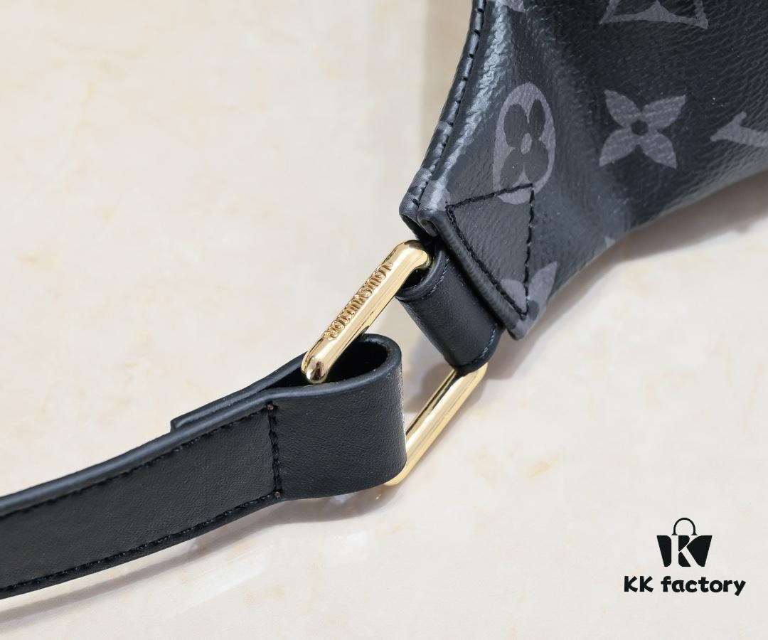 69306c686e68136f4d9a52b8 Exclusive Real Shot - Upgraded Version ‼️ Genuine Leather 🔥 Original Hardware with Full Steel Zipper Pulls 🐂 NEW WAVE Belt Bag M44812 Black White 🎏