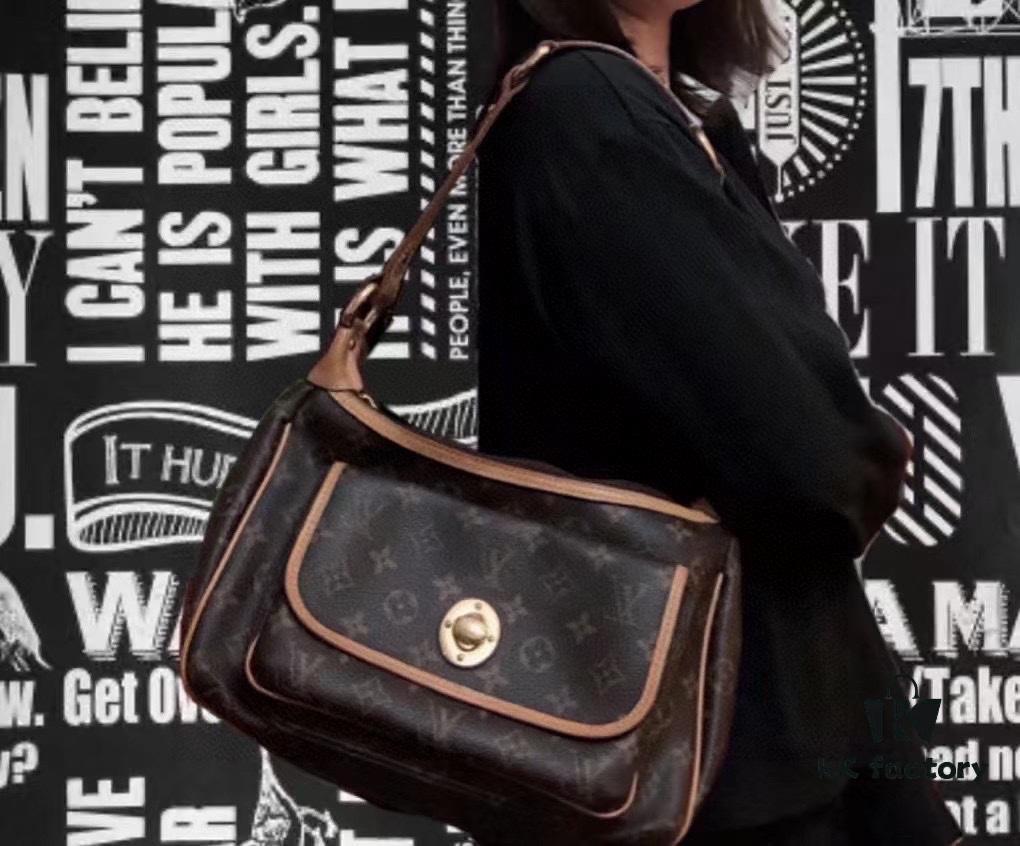 69306c756e68136f4d9a52d5 M40077 M90955 Vintage LOUIS VUITTON Tikal GM - Golden Beans (Small Gold Beans) Classic Coffee Pattern