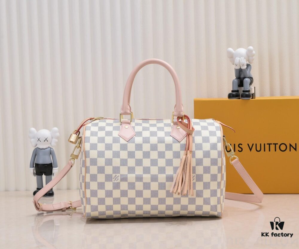 69306cdc6e68136f4d9a539d Exclusive Real Shot - Upgraded Version‼️ Model 40391 White Checkered with Pink Leather Trim and Yellow Leather Fringe