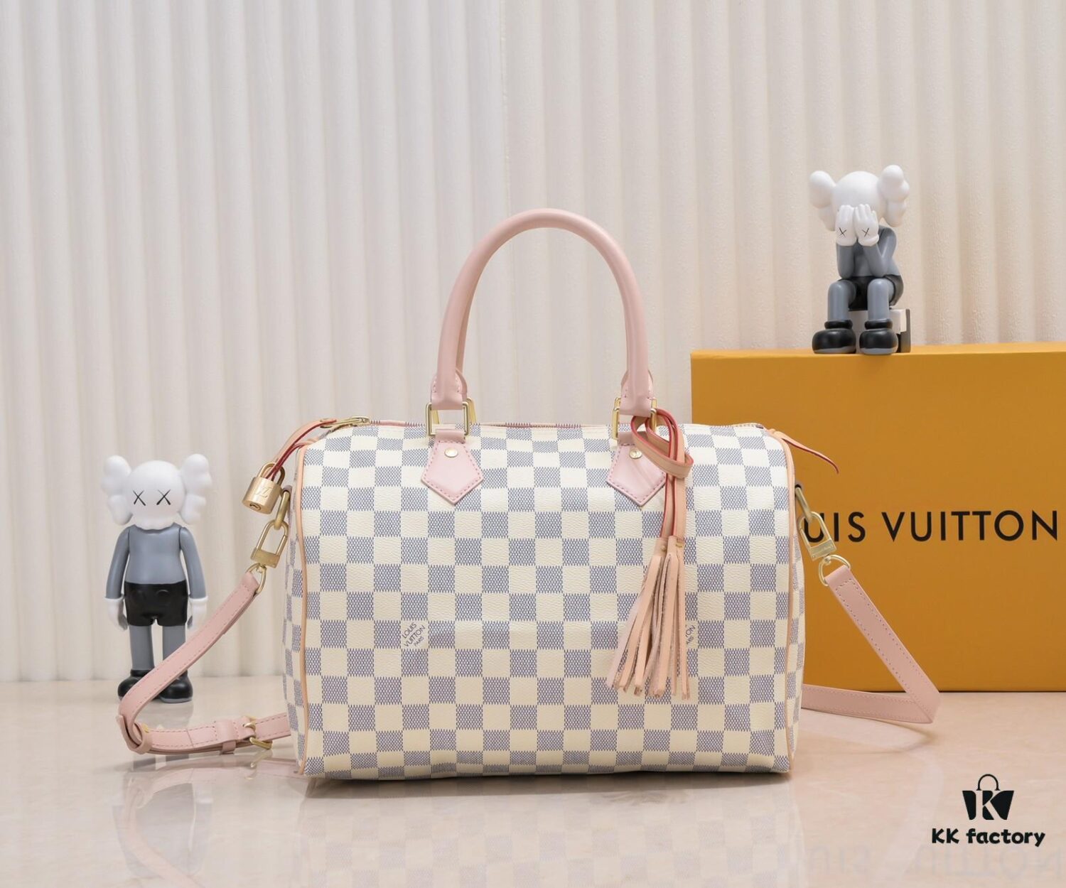 69306cdc6e68136f4d9a539d Exclusive Real Shot - Upgraded Version‼️ Model 40391 White Checkered with Pink Leather Trim and Yellow Leather Fringe