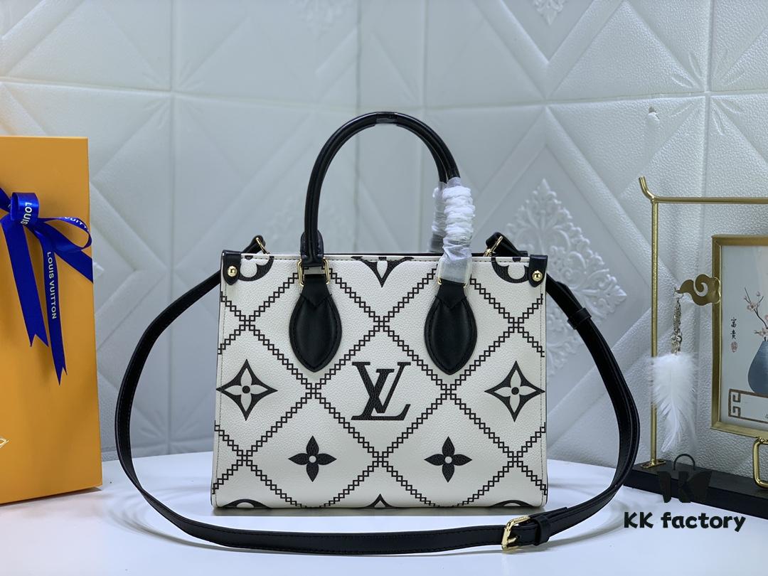 69306d0f6e68136f4d9a540a Large, Medium, Small Size Upgraded Original Version New Model with Matching Embossing Louis Vuitton OnTheGo Tote Bag