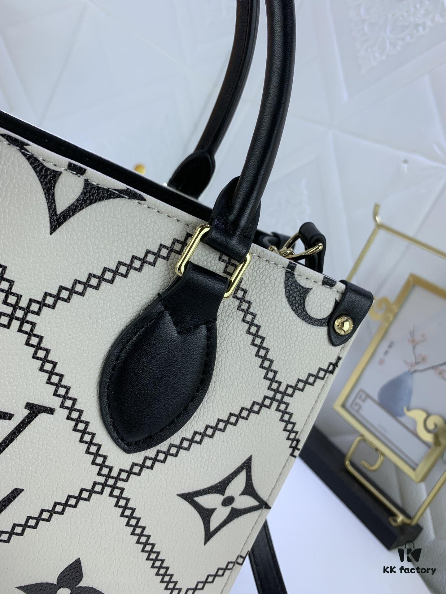 69306d116e68136f4d9a540b Large, Medium, Small Size Upgraded Original Version New Model with Matching Embossing Louis Vuitton OnTheGo Tote Bag