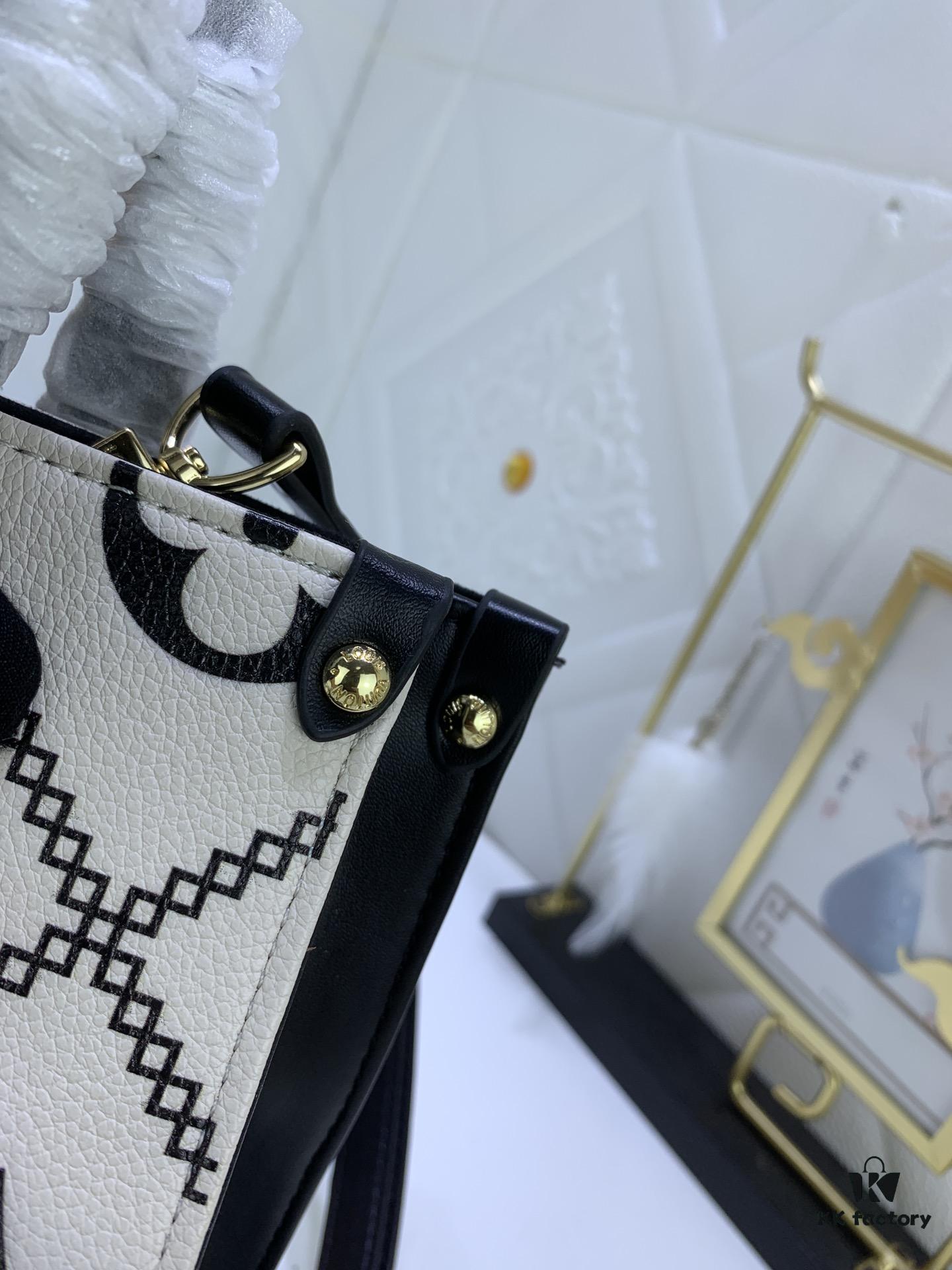 69306d116e68136f4d9a540d Large, Medium, Small Size Upgraded Original Version New Model with Matching Embossing Louis Vuitton OnTheGo Tote Bag