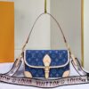 69306d136e68136f4d9a5413 M46386 M45985 Denim Baguette Diane Handbag