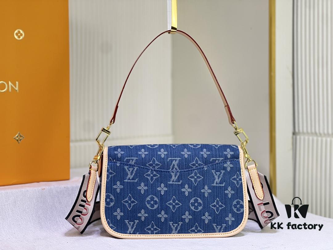 69306d166e68136f4d9a5418 M46386 M45985 Denim Baguette Diane Handbag