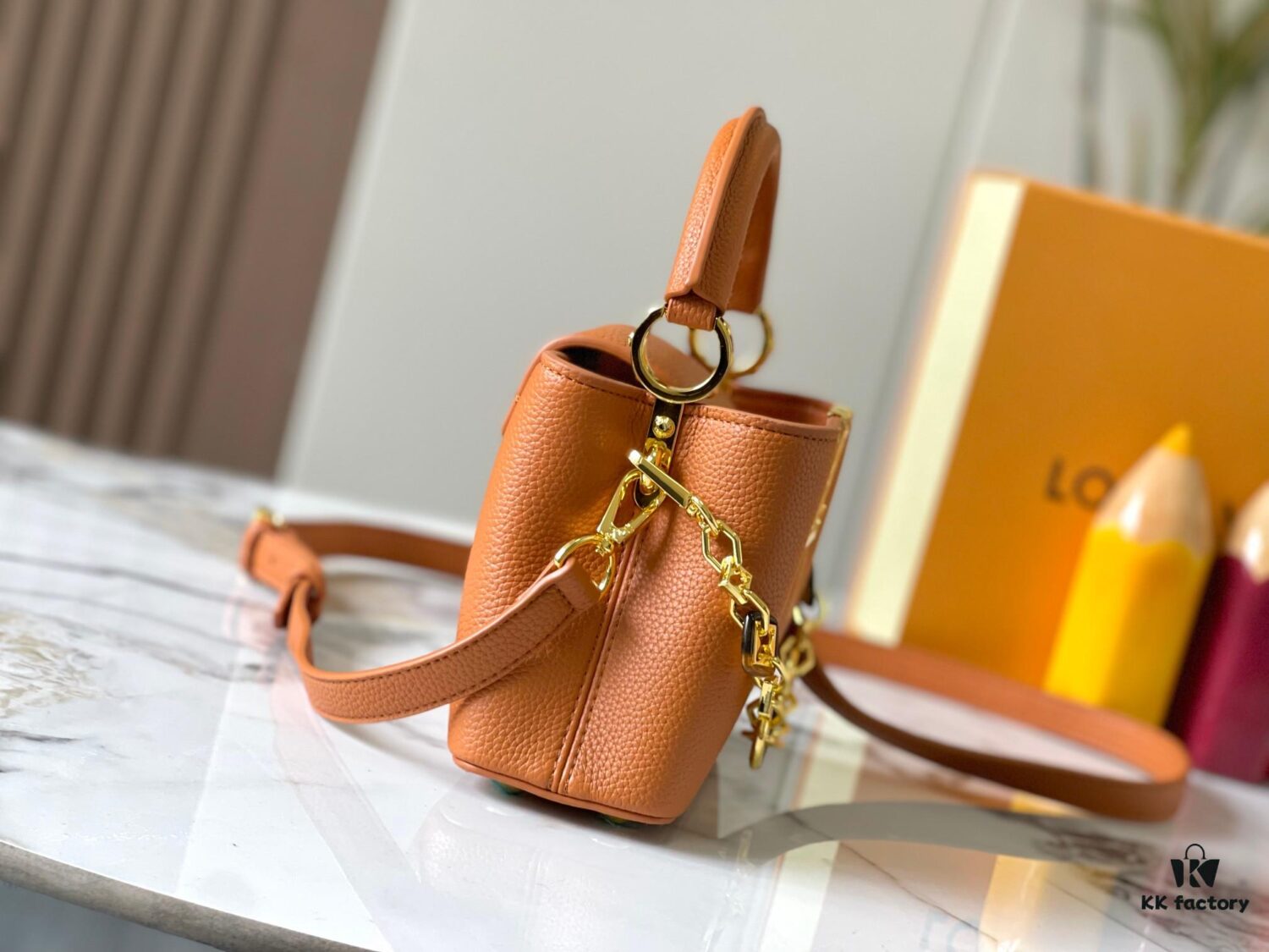 69306d256e68136f4d9a5437 Guangzhou Stock Premium Original M14970 Brown Capucines Mini Bag