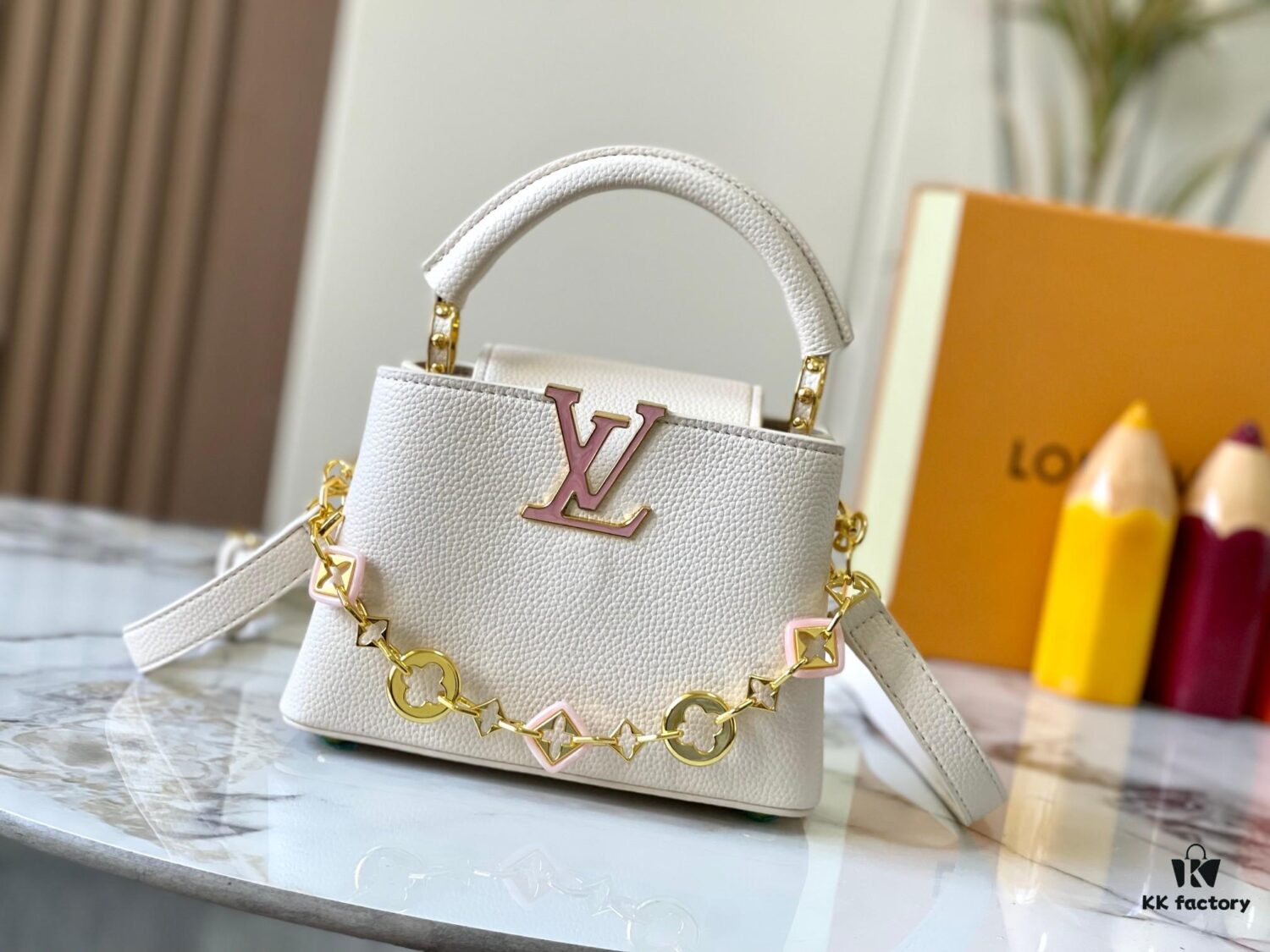 69306d2a6e68136f4d9a5441 M14970 White Capucines Mini Bag from Guangzhou – Top Quality Original Version
