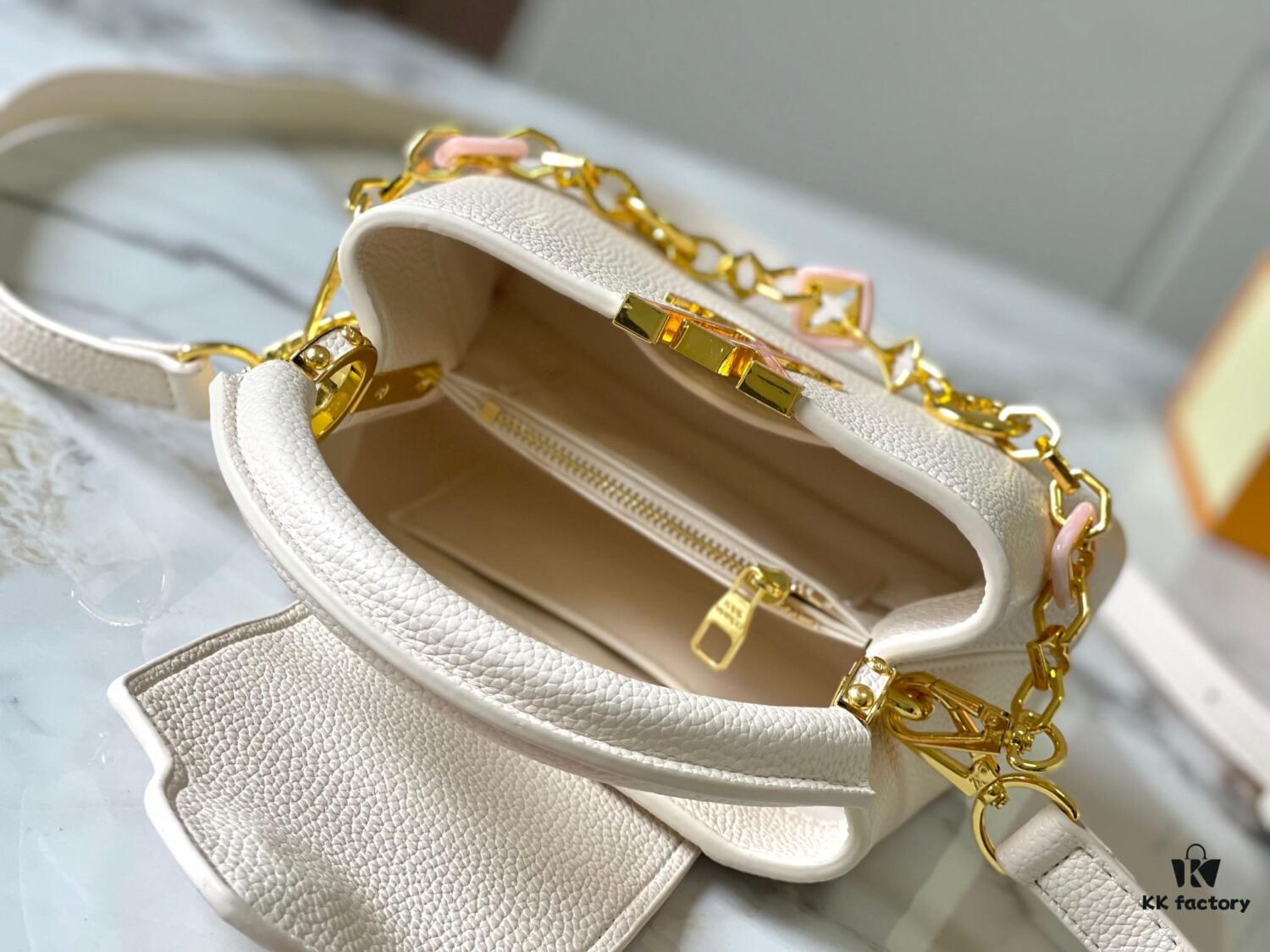 69306d2f6e68136f4d9a5446 M14970 White Capucines Mini Bag from Guangzhou – Top Quality Original Version