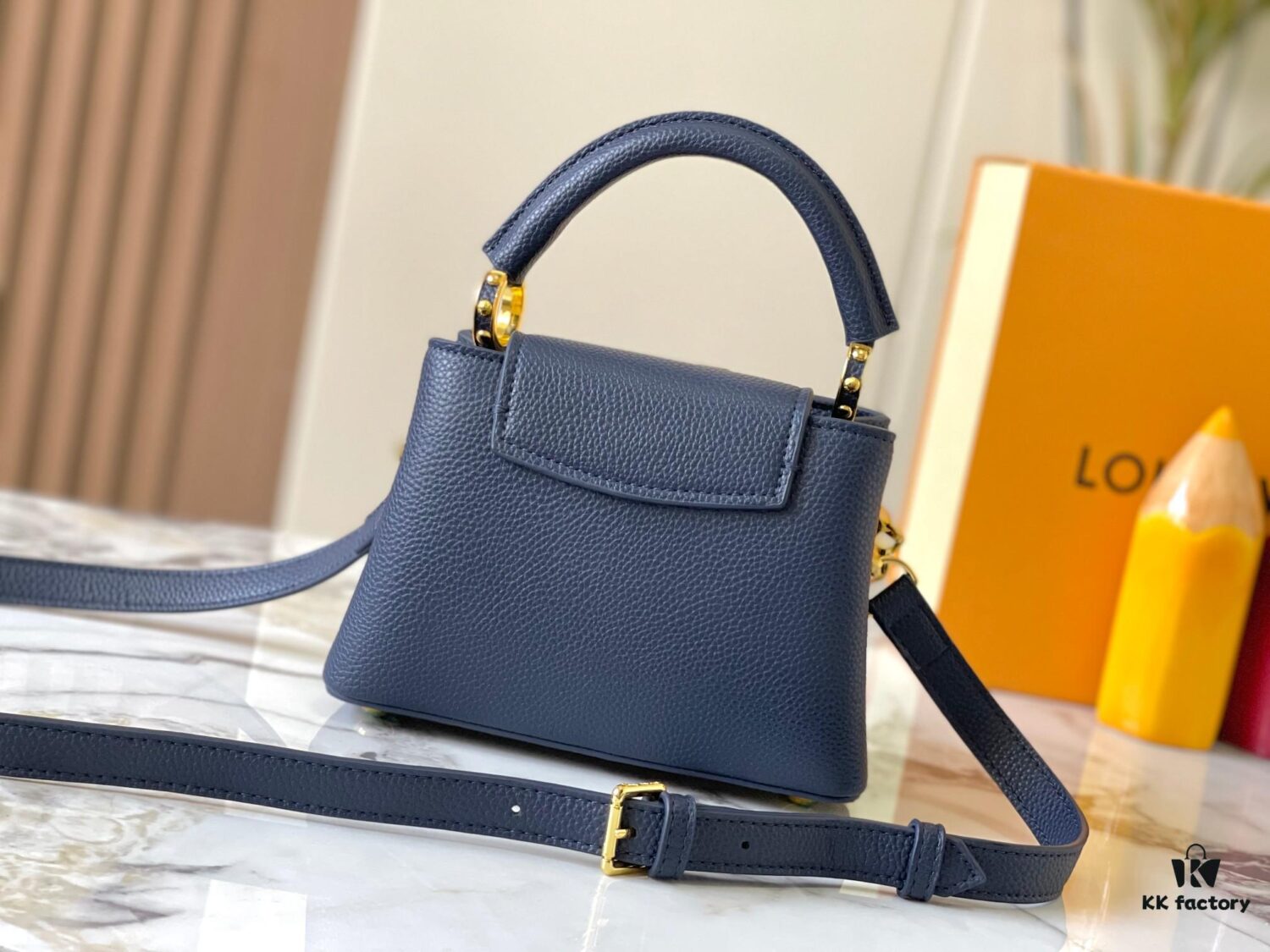 69306d306e68136f4d9a544b Guangzhou Stock Premium Original M14970 Blue Capucines Mini Bag