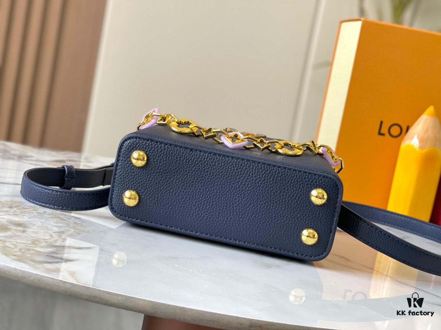 69306d326e68136f4d9a544d Guangzhou Stock Premium Original M14970 Blue Capucines Mini Bag