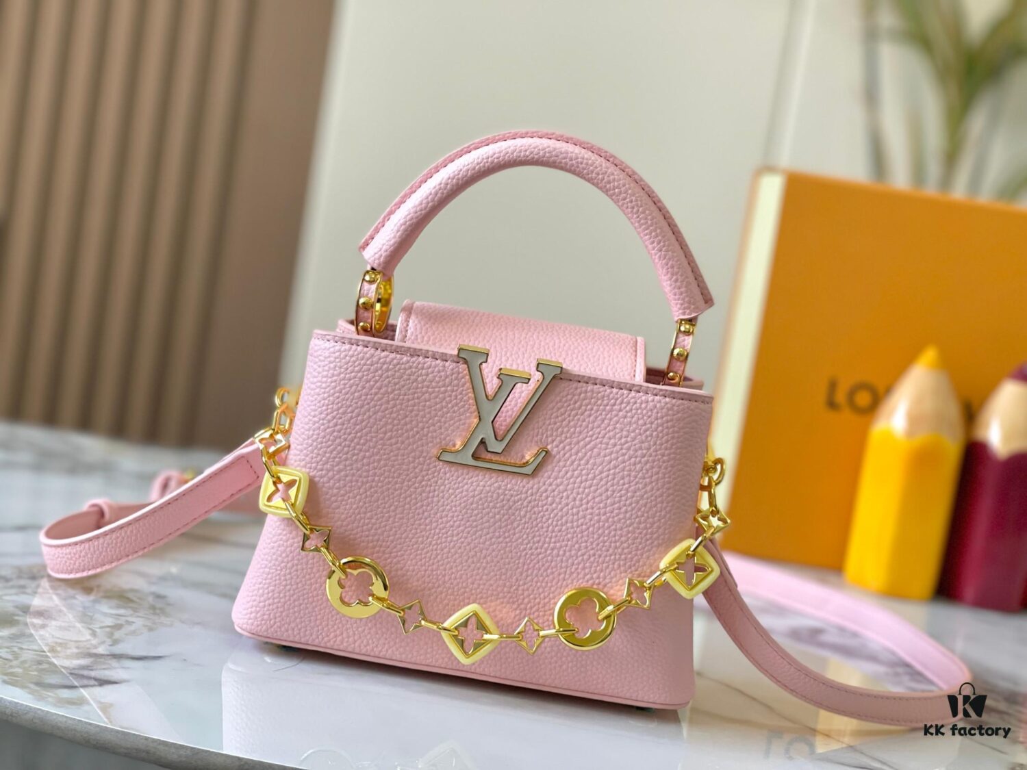 69306d346e68136f4d9a544f Guangzhou Stock Premium Original M14970 Pink Capucines Mini Bag