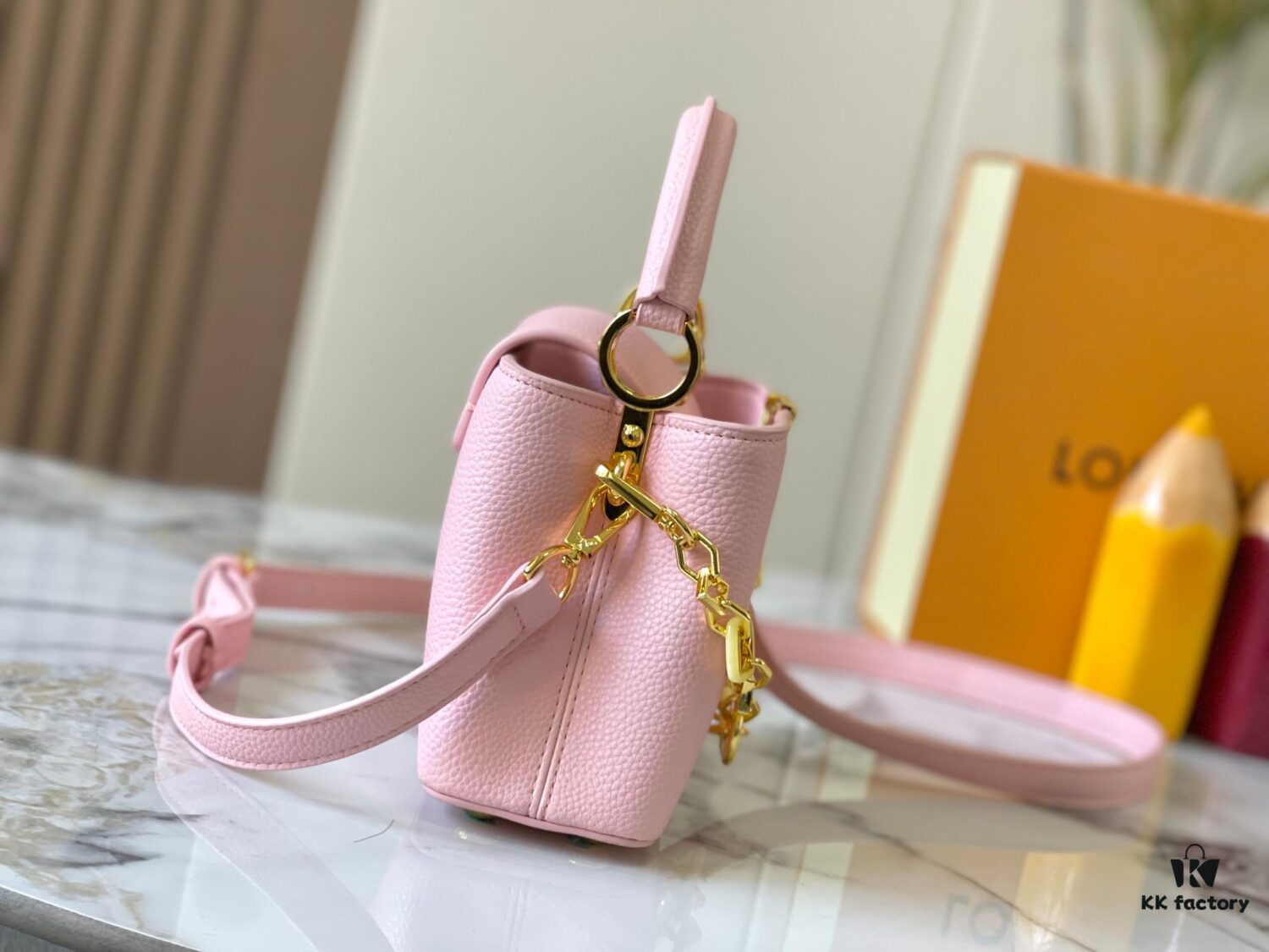 69306d346e68136f4d9a5452 Guangzhou Stock Premium Original M14970 Pink Capucines Mini Bag