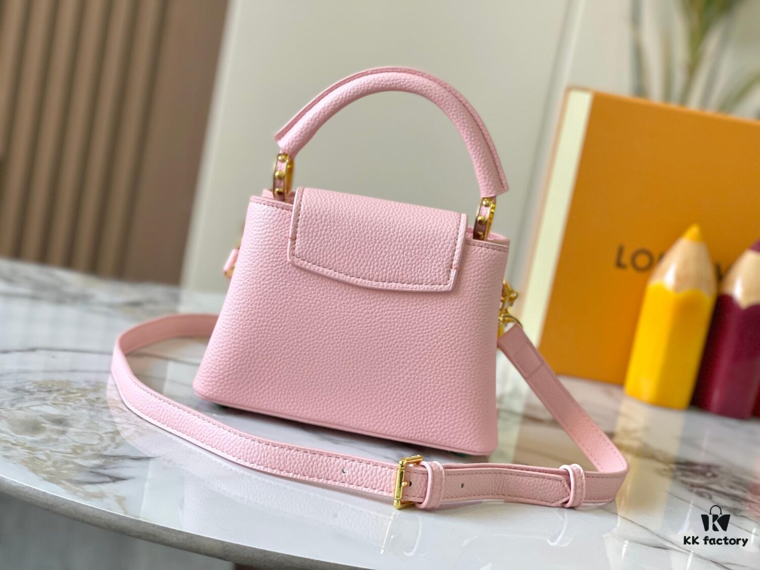 69306d356e68136f4d9a5454 Guangzhou Stock Premium Original M14970 Pink Capucines Mini Bag