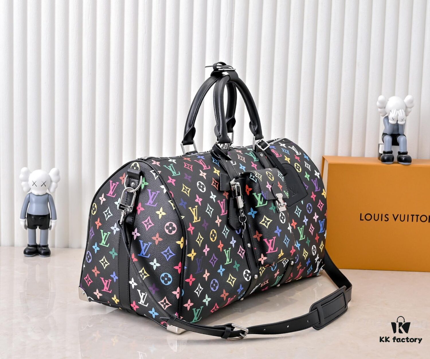 69306d566e68136f4d9a5480 New Arrival M13742 White Color Black Color Travel Bag LV x TM KEEPALL BANDOULIÈRE 45